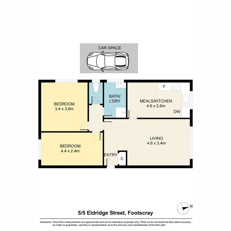 Floorplan of Homely apartment listing, 5/5 Eldridge Street, Footscray VIC 3011
