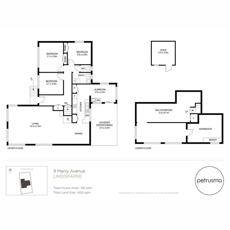 Floorplan of Homely house listing, 9 Manly Avenue, Lindisfarne TAS 7015
