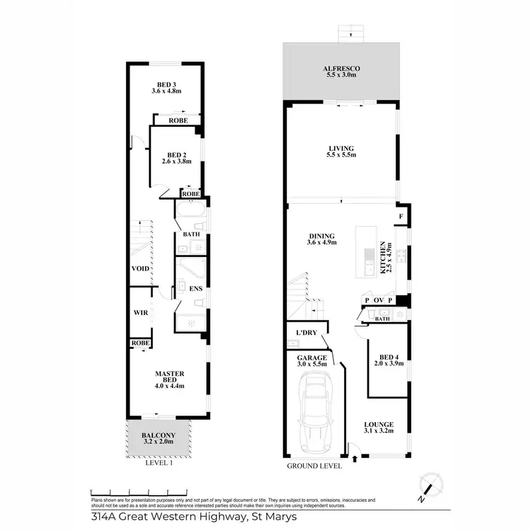 Floorplan of Homely semi-detached listing, 314A Great Western Highway, St Marys NSW 2760