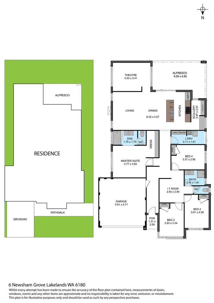 Floorplan of Homely house listing, 6 Newsham Grove, Lakelands WA 6180