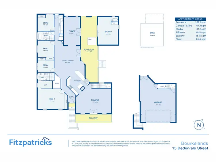 Floorplan of Homely house listing, 15 Bedervale Street, Bourkelands NSW 2650