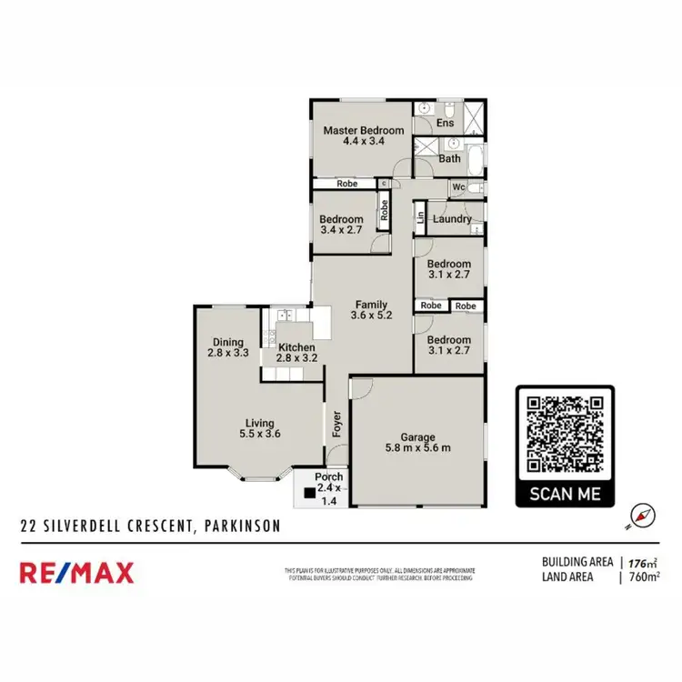 Floorplan of Homely house listing, 22 Silverdell Crescent, Parkinson QLD 4115