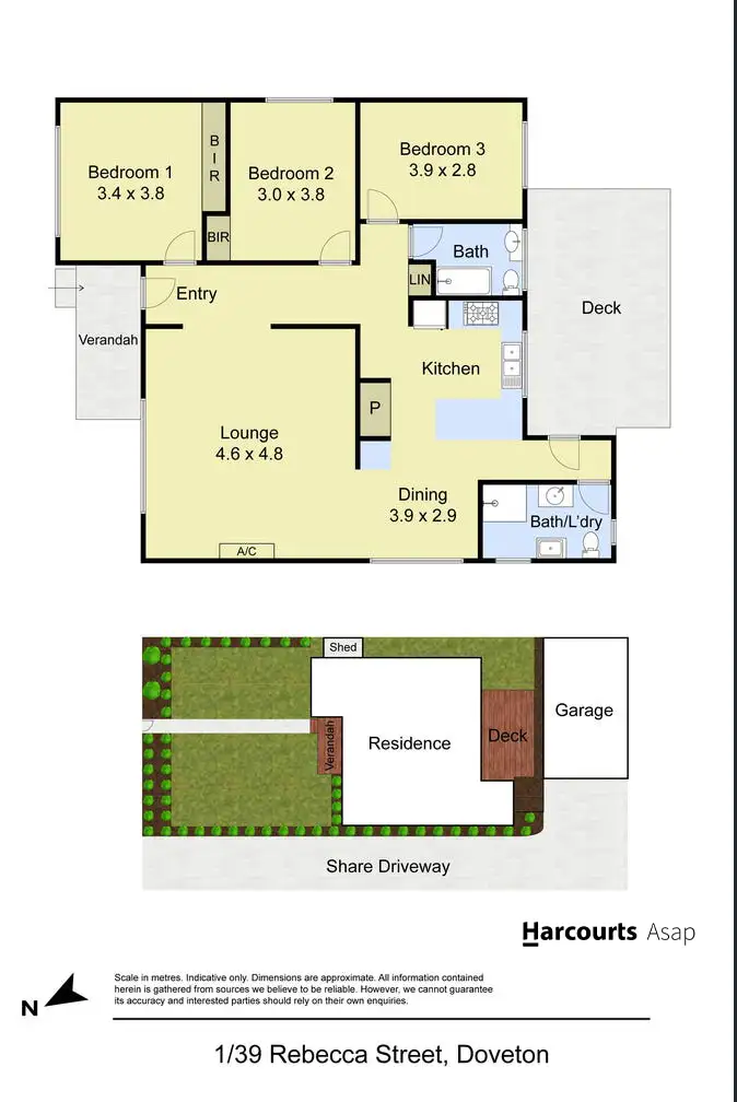 Floorplan of Homely unit listing, 1/39 Rebecca Street, Doveton VIC 3177