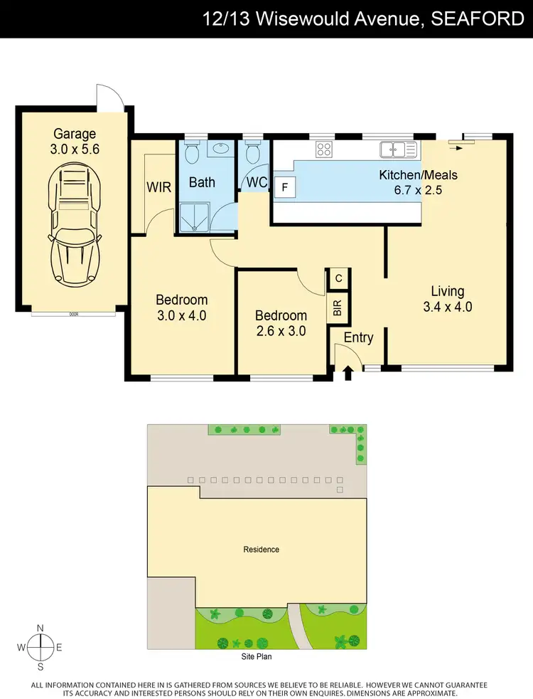 Floorplan of Homely unit listing, 12/13 Wisewould Avenue, Seaford VIC 3198