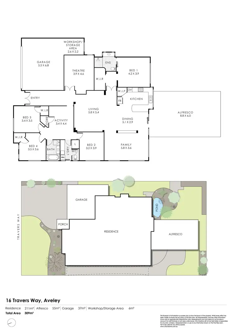 Floorplan of Homely house listing, 16 Travers Way, Aveley WA 6069