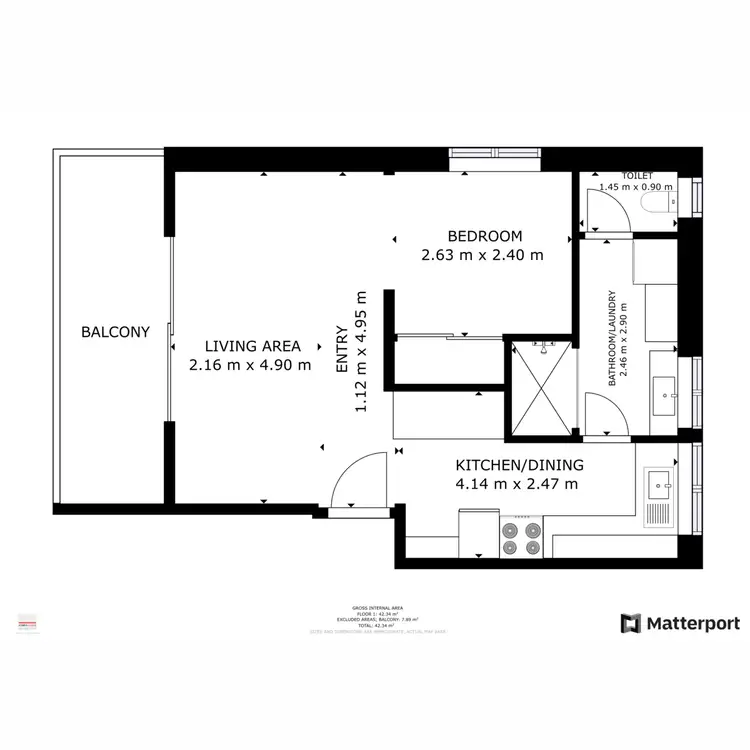 Floorplan of Homely apartment listing, 5/75 Sixth Avenue, Maylands WA 6051
