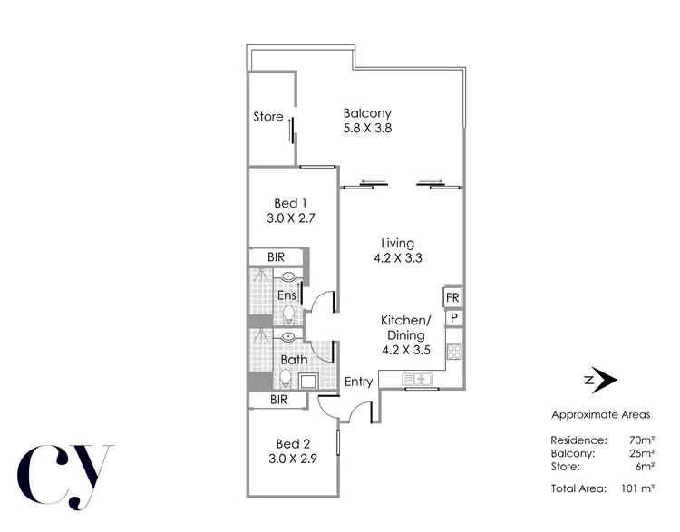 Floorplan of Homely apartment listing, 5/97 Peninsula Road, Maylands WA 6051