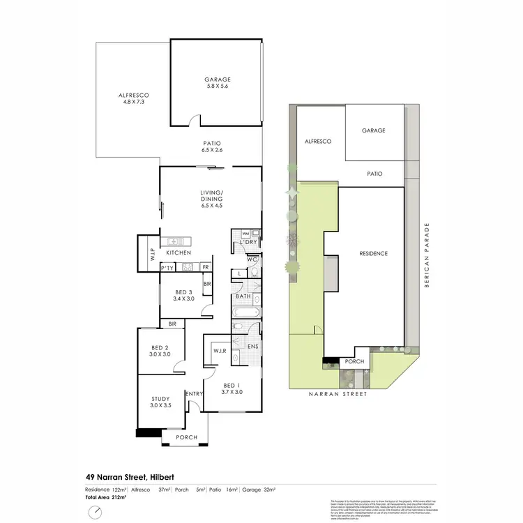 Floorplan of Homely house listing, 49 Narran Street, Hilbert WA 6112