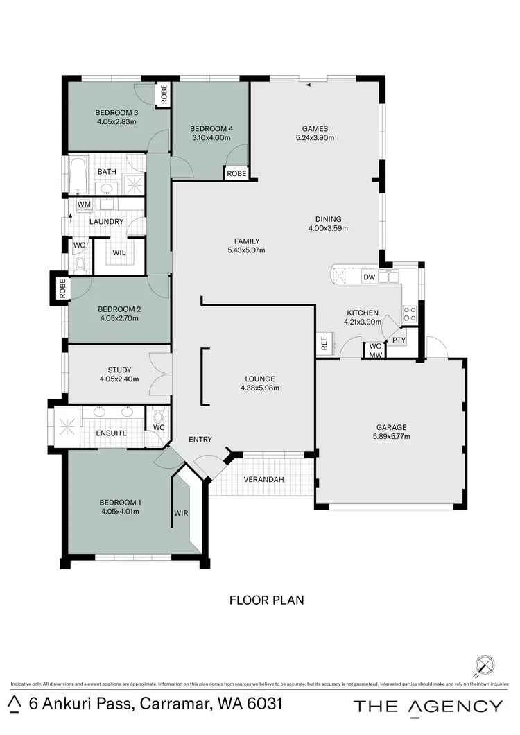 Floorplan of Homely house listing, 6 Ankuri Pass, Carramar WA 6031