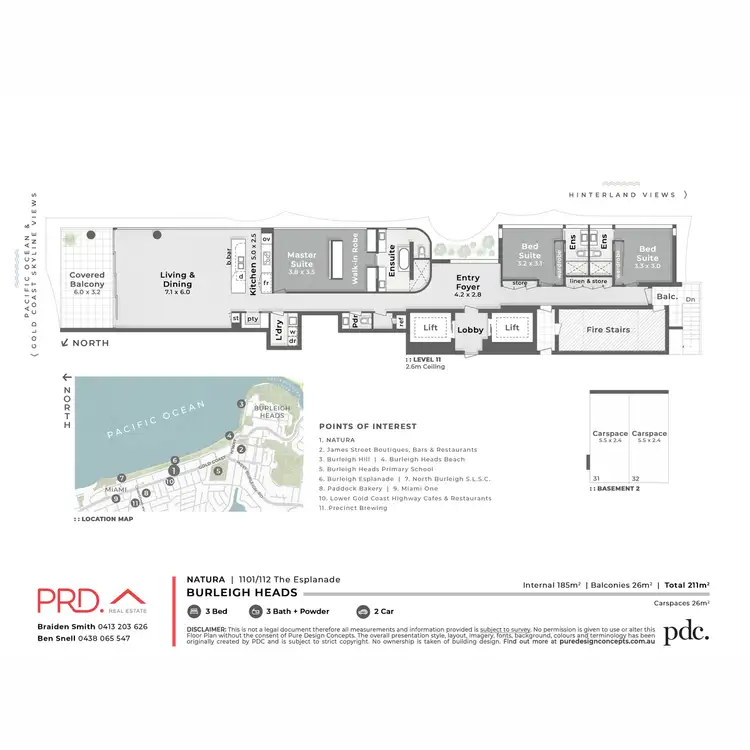 Floorplan of Homely unit listing, 1101/112 The Esplanade, Burleigh Heads QLD 4220