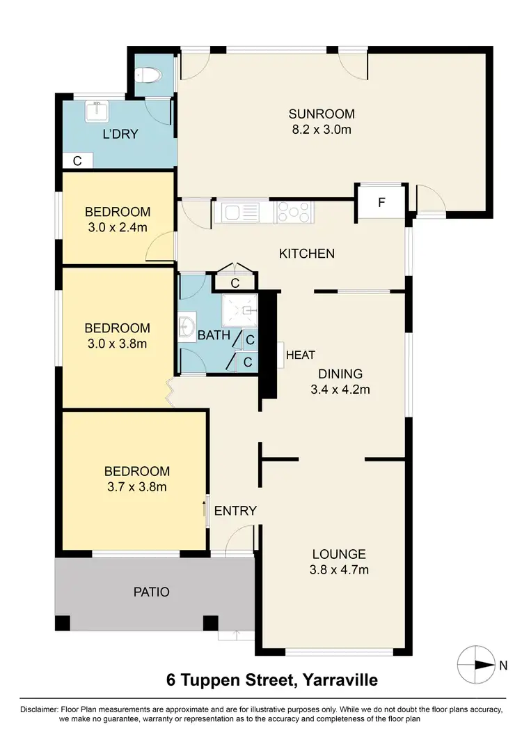 Floorplan of Homely house listing, 6 Tuppen Street, Yarraville VIC 3013
