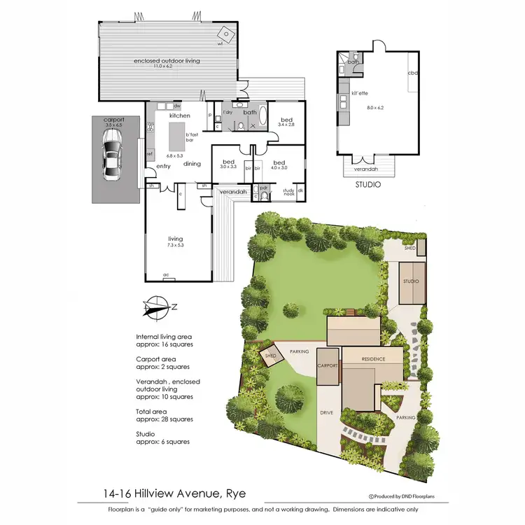 Floorplan of Homely house listing, 14 Hillview Avenue, Rye VIC 3941