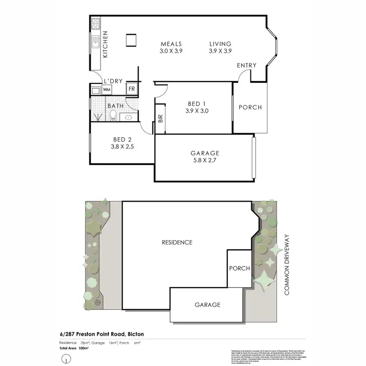 Floorplan of Homely villa listing, 6/287 Preston Point Road, Bicton WA 6157
