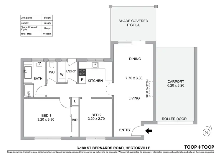 Floorplan of Homely unit listing, 3/180 St Bernards Road, Hectorville SA 5073
