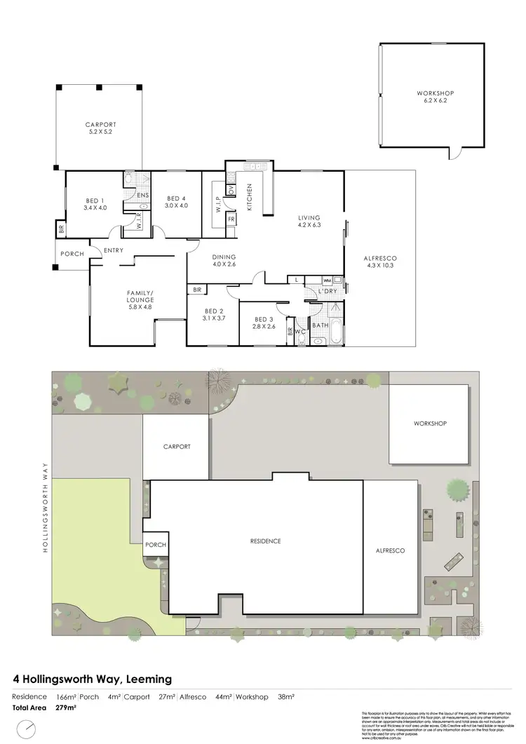 Floorplan of Homely house listing, 4 Hollingsworth Way, Leeming WA 6149