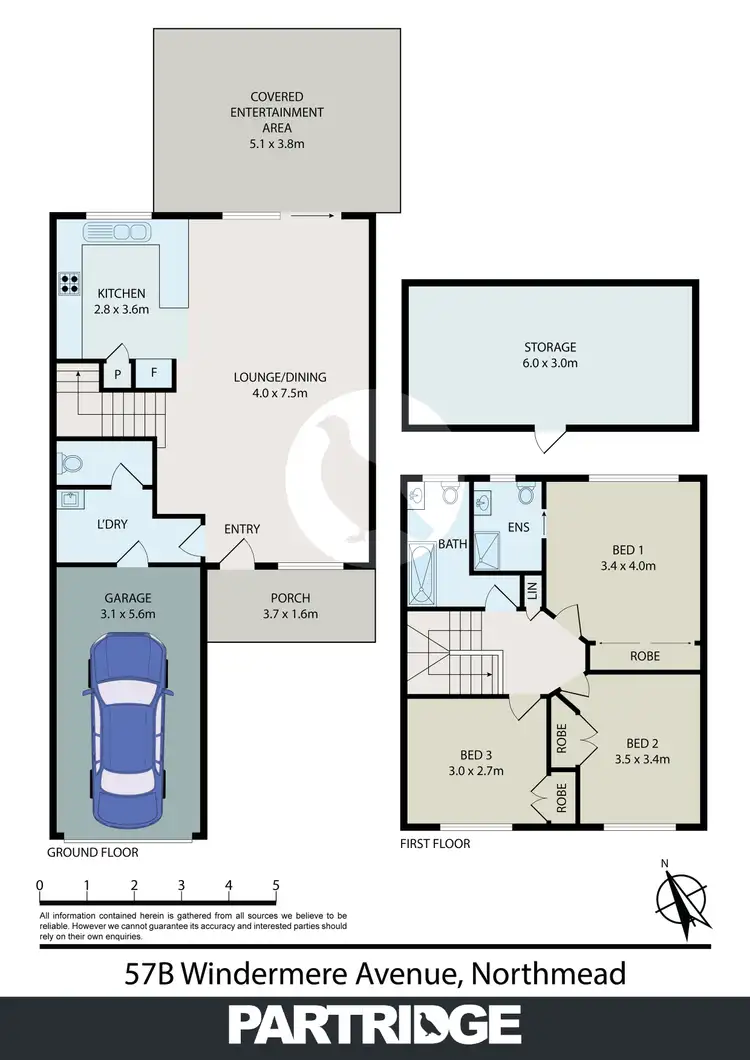 Floorplan of Homely semi-detached listing, 57B Windermere Avenue, Northmead NSW 2152