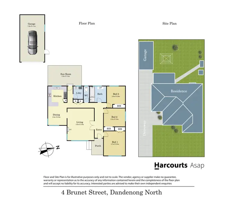 Floorplan of Homely house listing, 4 Brunet Street, Dandenong North VIC 3175