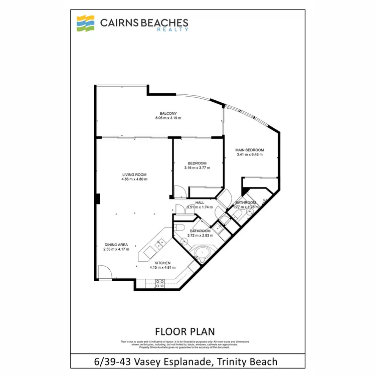 Floorplan of Homely apartment listing, 6/39-43 Vasey Esplanade, Trinity Beach QLD 4879