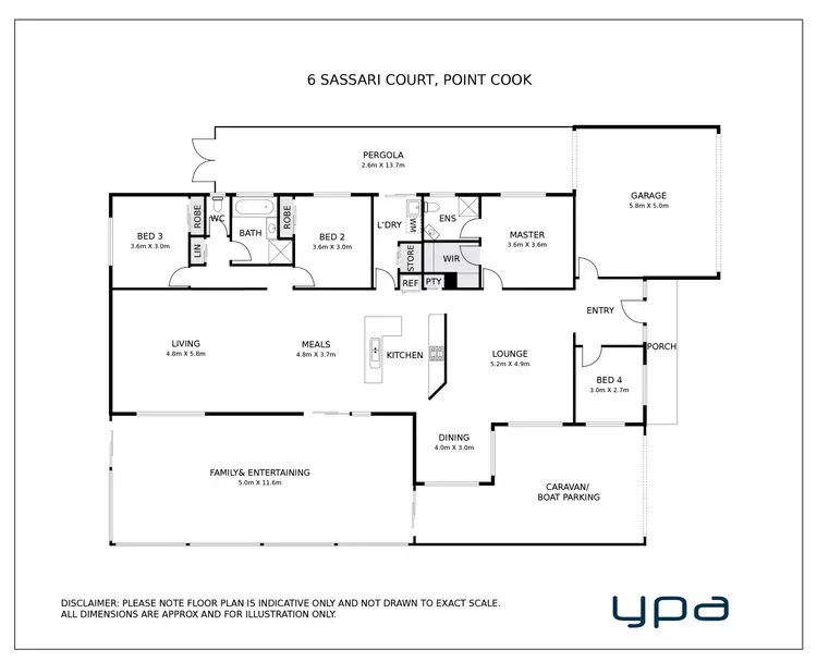 Floorplan of Homely house listing, 6 Sassari Court, Point Cook VIC 3030