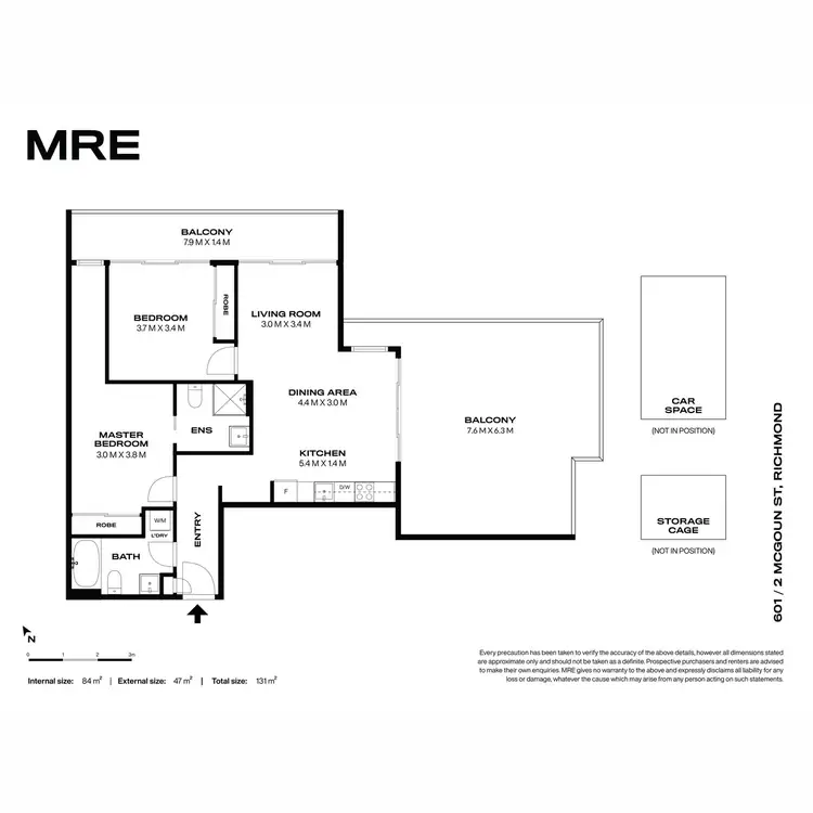 Floorplan of Homely apartment listing, 601/2 McGoun Street, Richmond VIC 3121