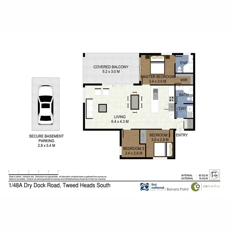 Floorplan of Homely unit listing, 1/48a Dry Dock Road, Tweed Heads South NSW 2486