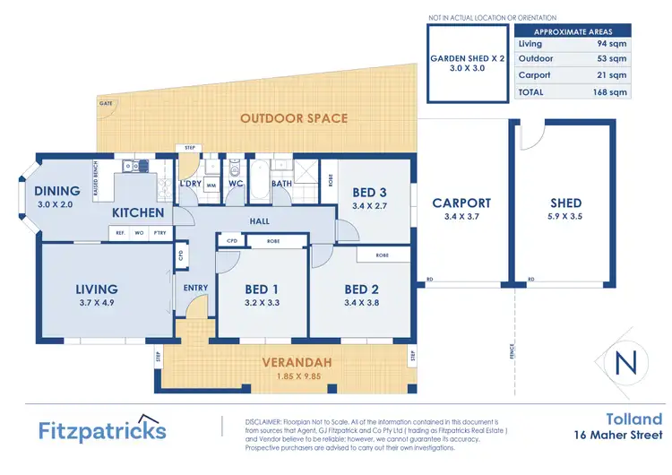 Floorplan of Homely house listing, 16 Maher Street, Tolland NSW 2650