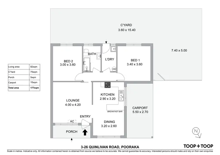 Floorplan of Homely unit listing, 3/26 Quinlivan Road, Pooraka SA 5095