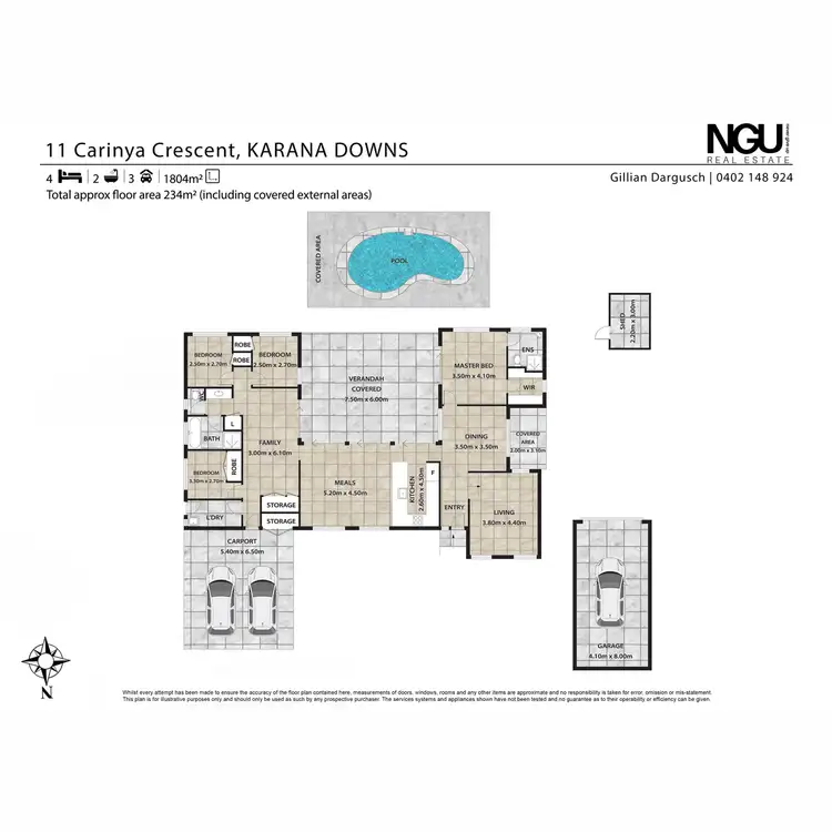Floorplan of Homely house listing, 11 Carinya Crescent, Karana Downs QLD 4306