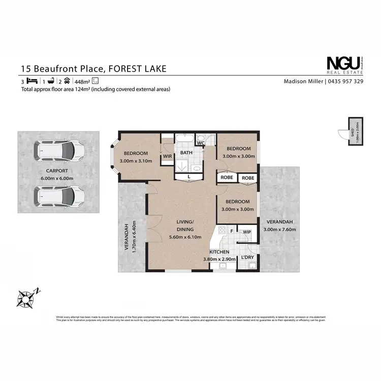 Floorplan of Homely house listing, 15 Beaufront Place, Forest Lake QLD 4078