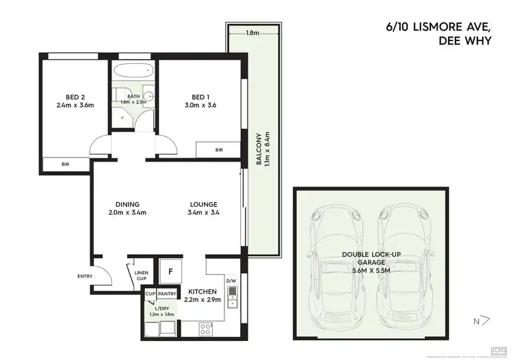 Floorplan of Homely apartment listing, 6/10 Lismore Avenue, Dee Why NSW 2099