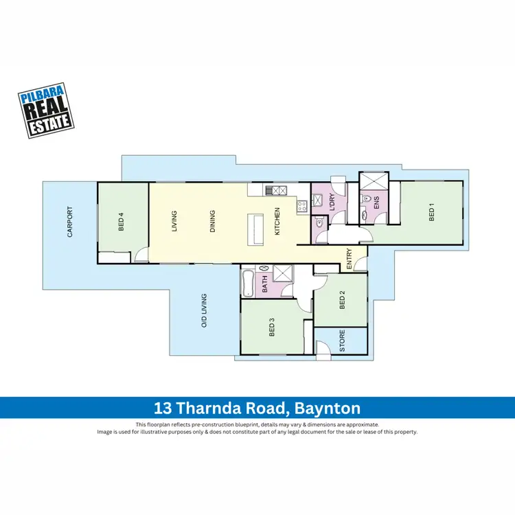 Floorplan of Homely house listing, 13 Tharnda Road, Baynton WA 6714