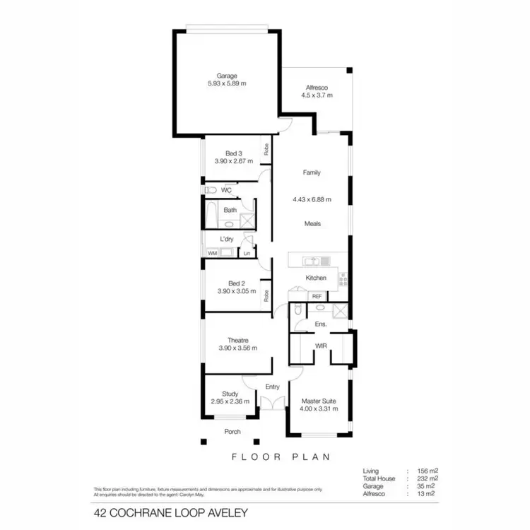 Floorplan of Homely house listing, 42 Cochrane Loop, Aveley WA 6069