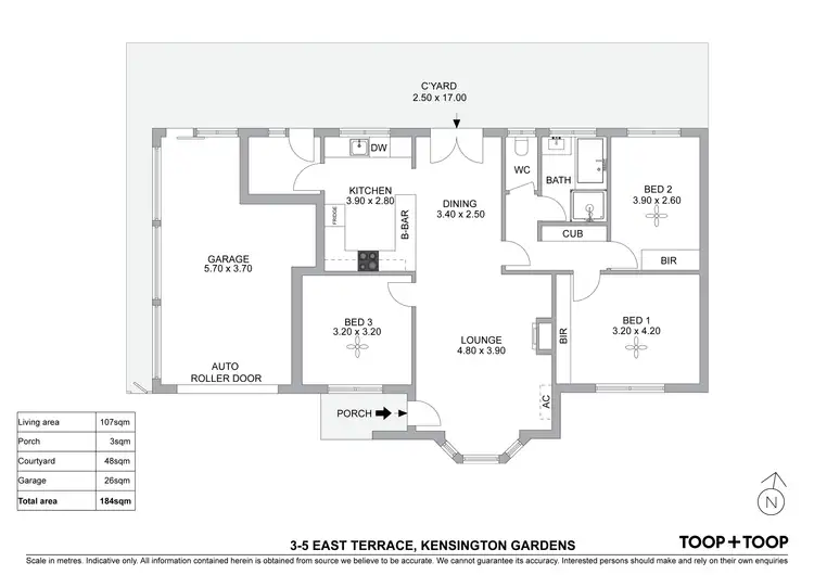 Floorplan of Homely unit listing, 3/5 East Terrace, Kensington Gardens SA 5068