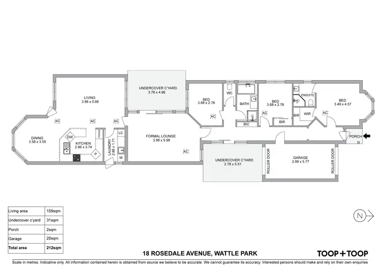 Floorplan of Homely house listing, 18 Rosedale Avenue, Wattle Park SA 5066