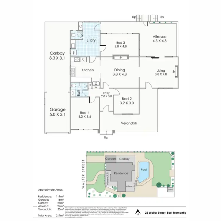 Floorplan of Homely house listing, 26 Walter Street, East Fremantle WA 6158