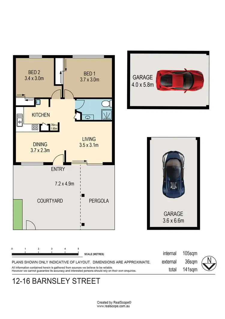 Floorplan of Homely townhouse listing, 12/16 Barnsley Street, West End QLD 4101