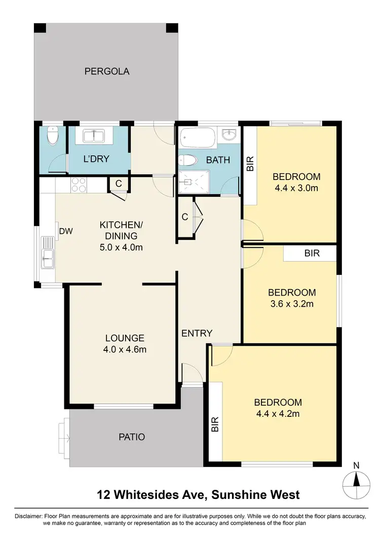 Floorplan of Homely house listing, 12 Whitesides Avenue, Sunshine West VIC 3020