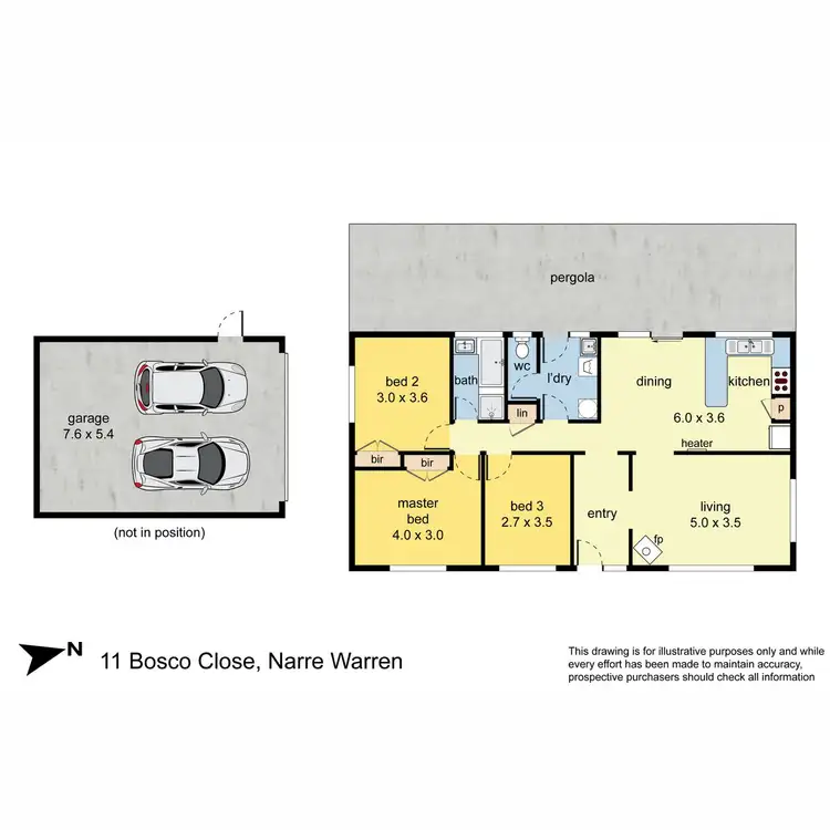 Floorplan of Homely house listing, 11 Bosco Close, Narre Warren VIC 3805