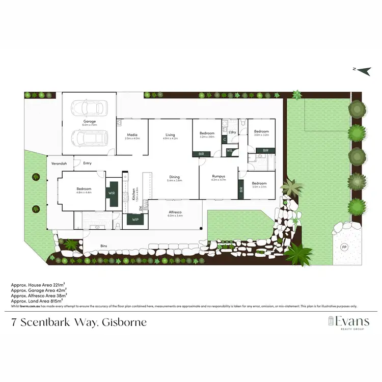 Floorplan of Homely house listing, 7 Scentbark Way, Gisborne VIC 3437