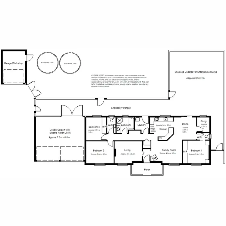 Floorplan of Homely house listing, 1 East Terrace, Quorn SA 5433