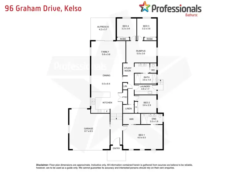 Floorplan of Homely house listing, 96 Graham Drive, Kelso NSW 2795