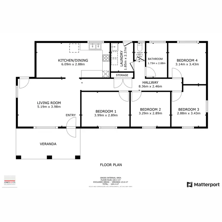 Floorplan of Homely house listing, 45 Germain Way, Lockridge WA 6054