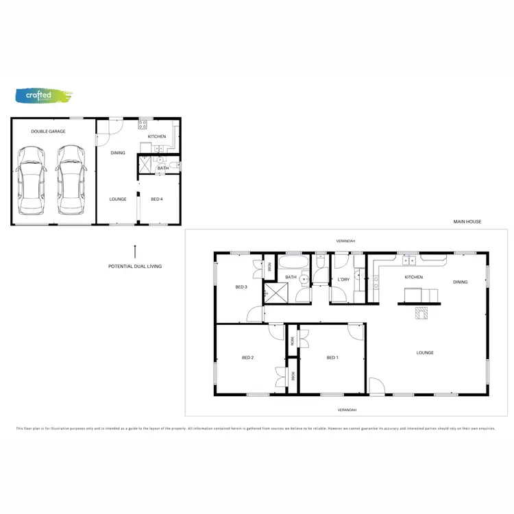 Floorplan of Homely rural property listing, 68 Pennine Drive, South Maclean QLD 4280