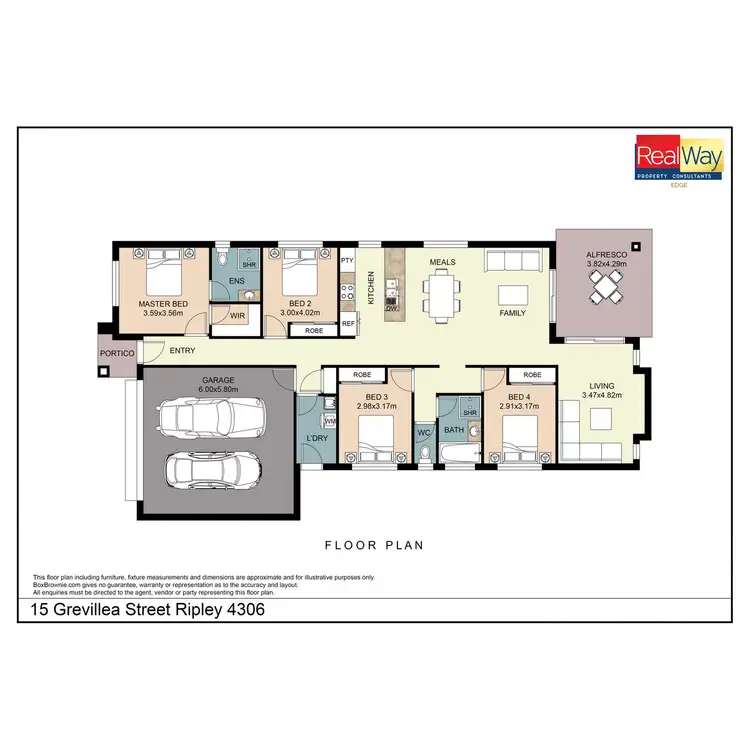 Floorplan of Homely house listing, 15 Grevillea Street, Ripley QLD 4306