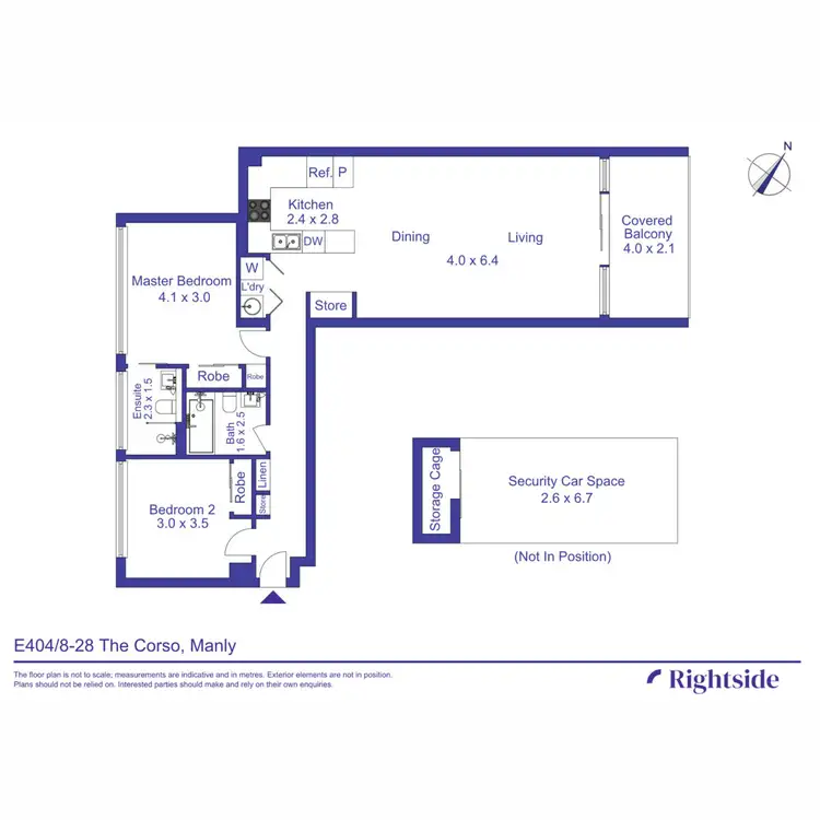 Floorplan of Homely apartment listing, E404/8-28 The Corso, Manly NSW 2095
