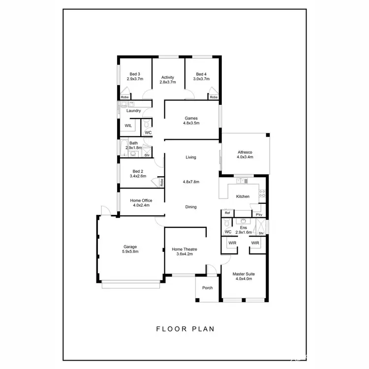 Floorplan of Homely house listing, 44 Koolbardi Loop, Byford WA 6122