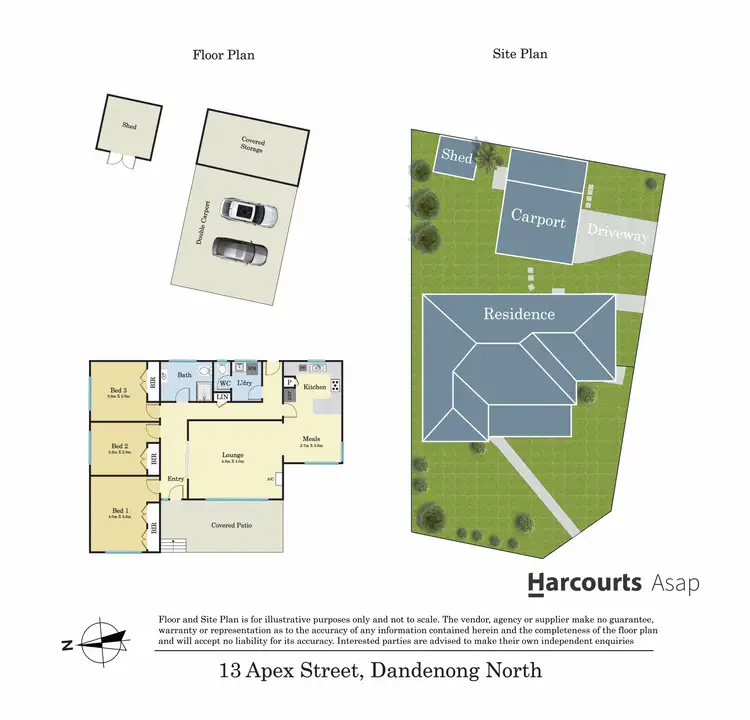 Floorplan of Homely house listing, 13 Apex Street, Dandenong North VIC 3175