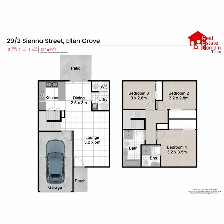 Floorplan of Homely townhouse listing, 29/2 Sienna Street, Ellen Grove QLD 4078