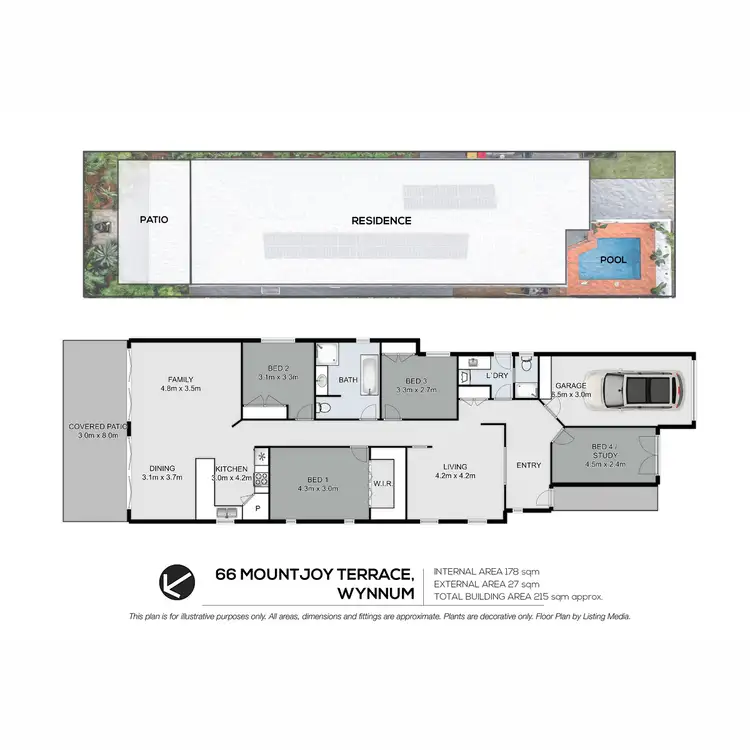 Floorplan of Homely house listing, 66 Mountjoy Terrace, Wynnum QLD 4178