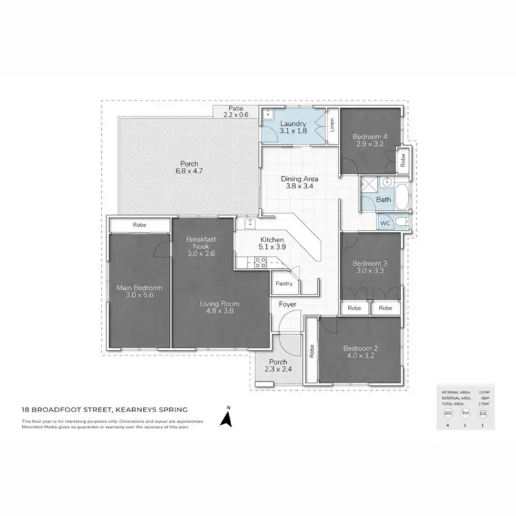 Floorplan of Homely house listing, 18 Broadfoot Street, Kearneys Spring QLD 4350